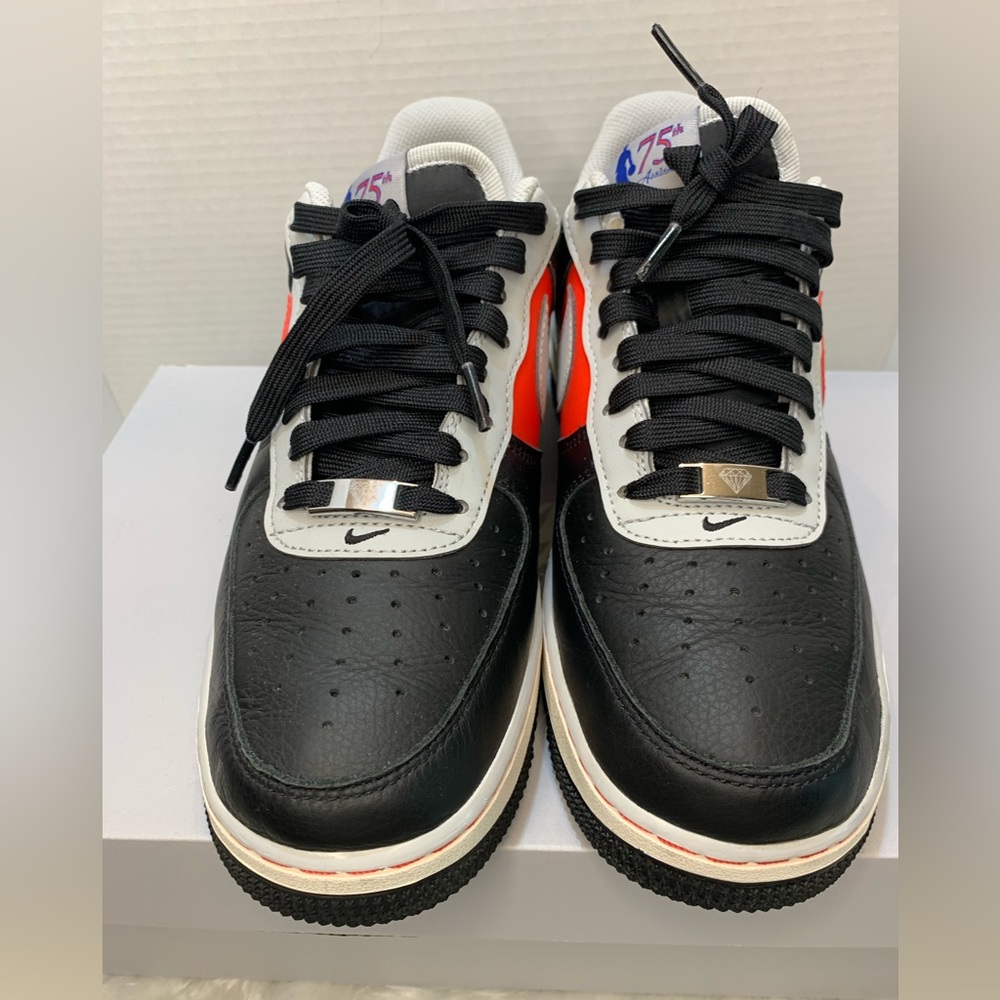 Nike Air Force 1 Black Chile Red NBA 75th Anniversary DC8874-100Men's Sz 8.Rare